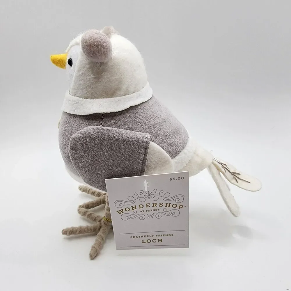 Target Wondershop 2023 Featherly Friends Loch Wearing Winter Outfit Fabric Bird